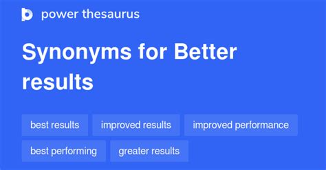 better result synonyms